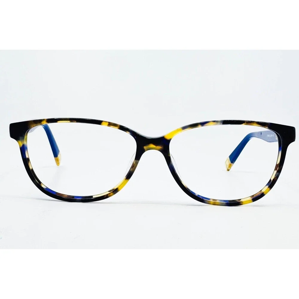 Furla Eyeglasses Womens Blue Tortoise VFU169K 0744 Cat Eye 52-16-140